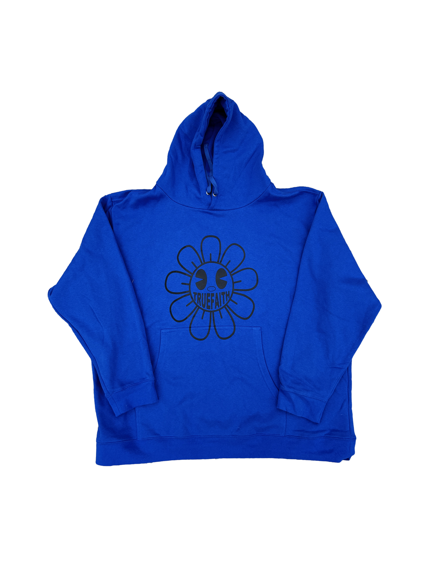 Oversized Blue Phat Mouth Hoodie